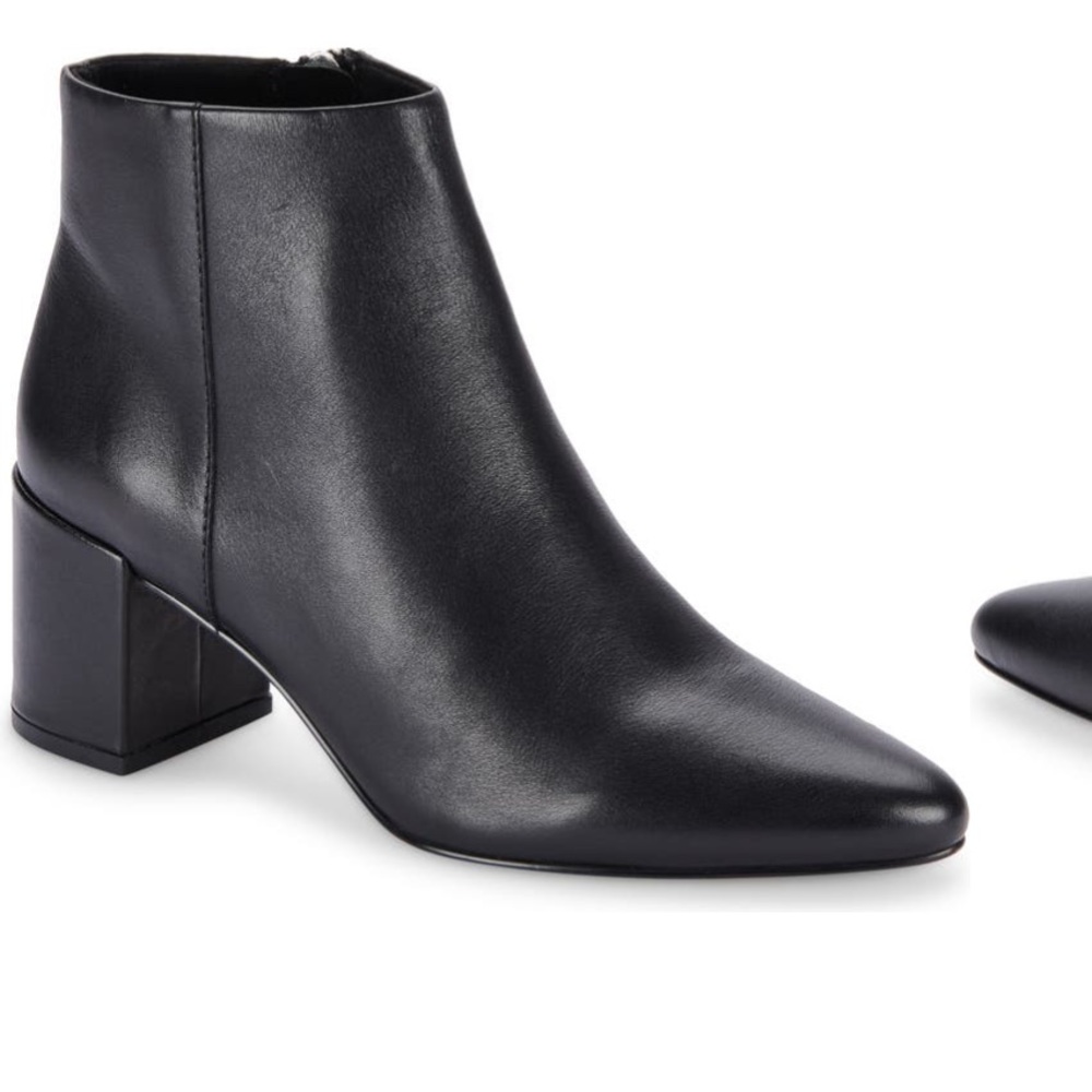 Blondo Black Leather Ankle Boots